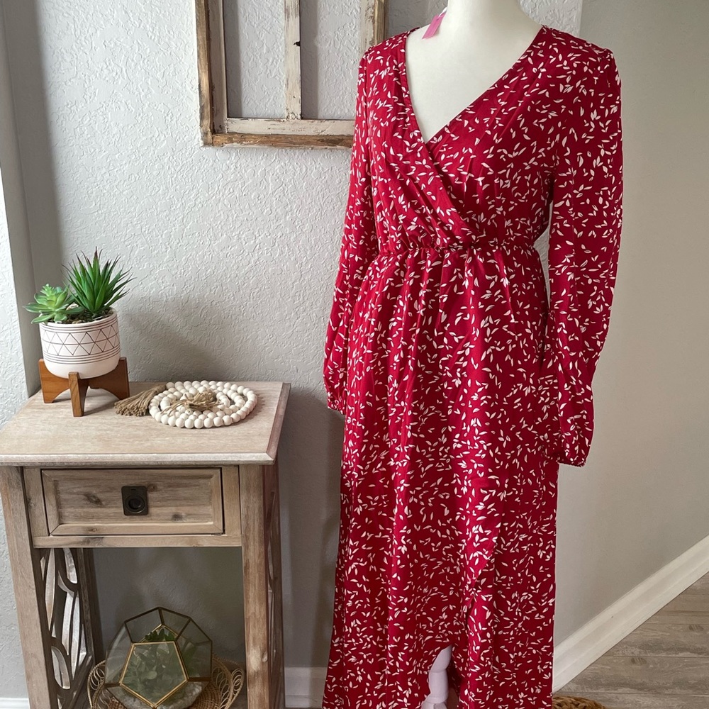 MIDI Red Slurplus dress